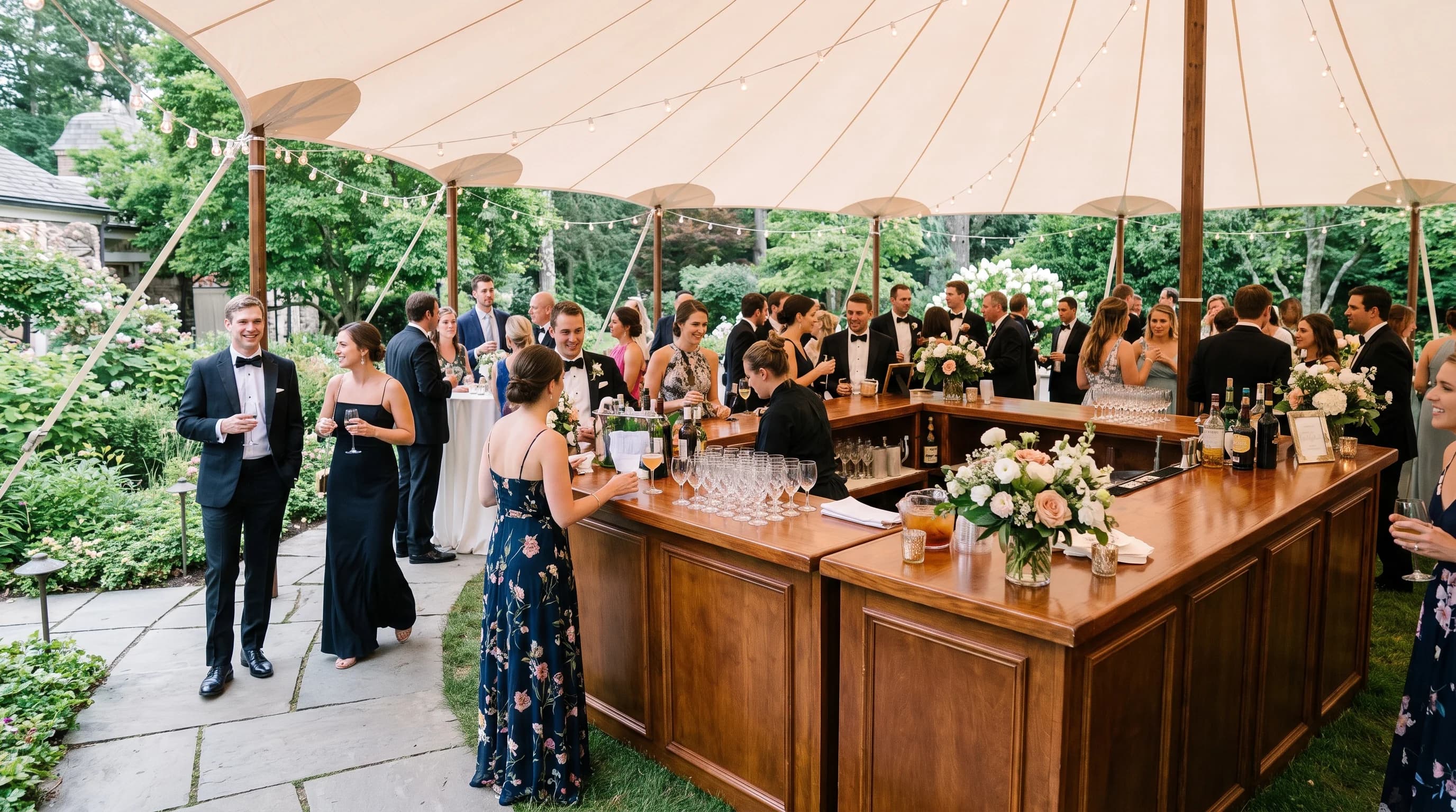 Signature mocktail service at a cocktail hour